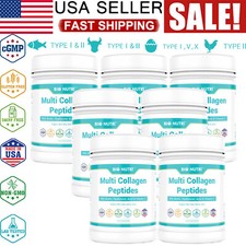 Multi Collagen Peptides Powder w/ Vitamin C Hyaluronic For Bones Joints Skin LOT