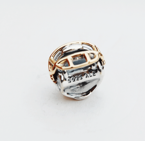 Genuine Pandora two-tone Charm "Football Helmet" - 790570 - retired - Picture 2 of 3