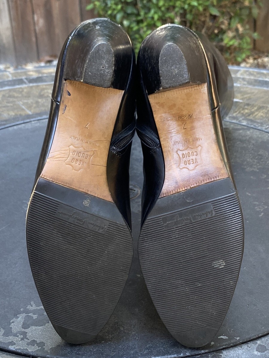 Vintage Salvatore Ferragamo Calf Skin Leather Tall Riding Vintage Salvatore Ferragamo Calf Skin Leather Tall Riding
