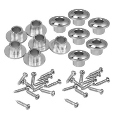 2 Sets Semiclosed Guitar Tuner Conversion Bushing Adapter with Mounting Screws