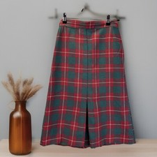 True Vintage Homemade Tartan Skirt XS Pleated...