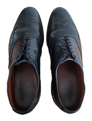 Allen Edmonds McCallister 6205 Black Medallion Toe Wing Tip Oxford Size 10.5 2E - Picture 8 of 11