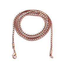 100% Oxidized Pure Copper Box Chain Herringbone Necklace Gift For Jewelry RJ-007