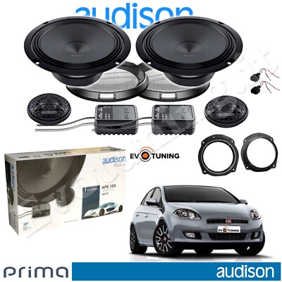 Kit 6 Lautsprecher Audison APK 165 + APX4 Ant/Post für Fiat Bravo II