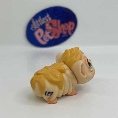 Hasbro LPS PETSHOP Littlest Pet shop COCHON PIG Jaune Yeux bleu Fleurs