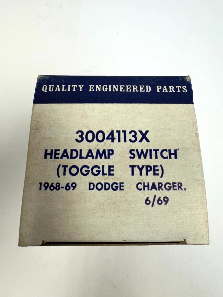 Interruptor de faros Dodge Charger 1968-1969 3004113 NORS. Foto 2 de 4