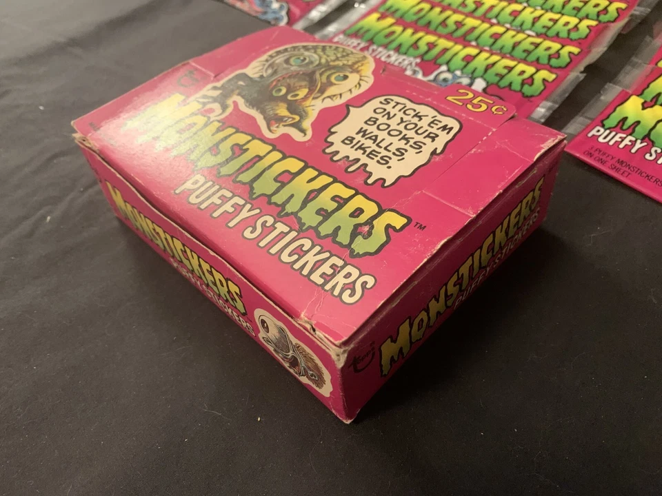 1979 MONSTICKERS TOPPS MONSTER UGLY STICKERS made in Japan FULL BOX 36 packs - Image 2 of 3