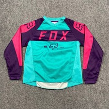 Fox Racing Youth Long Sleeve Motocross Jersey Teal Purple Pink BMX Cycling