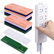12 pieces Self - Adhesive Power Strip Holder for Tidy Cable Management.