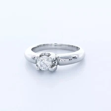 Solitaire Engagement Ring Platinum Classic 0.85 CT Round Lab-Grown Diamond D VS1