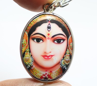 DURGA PARVATI KALI UMA DEVI 3 EYED AMBIKA GODDESS SHAKTI HINDU BLESS OM PENDANT