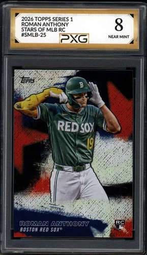 2026 Topps Series 1 ROMAN ANTHONY Stars of MLB RC #SMLB-25 PXG 8 Near Mint psa