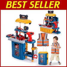 Pretend Construction Toys Workbench - Kids Tool Set
