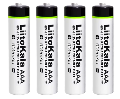 Wiederaufladbare LiitoKala AAA R3 1.2V 900mAh Ni-MH Batterien 4 Stk.
