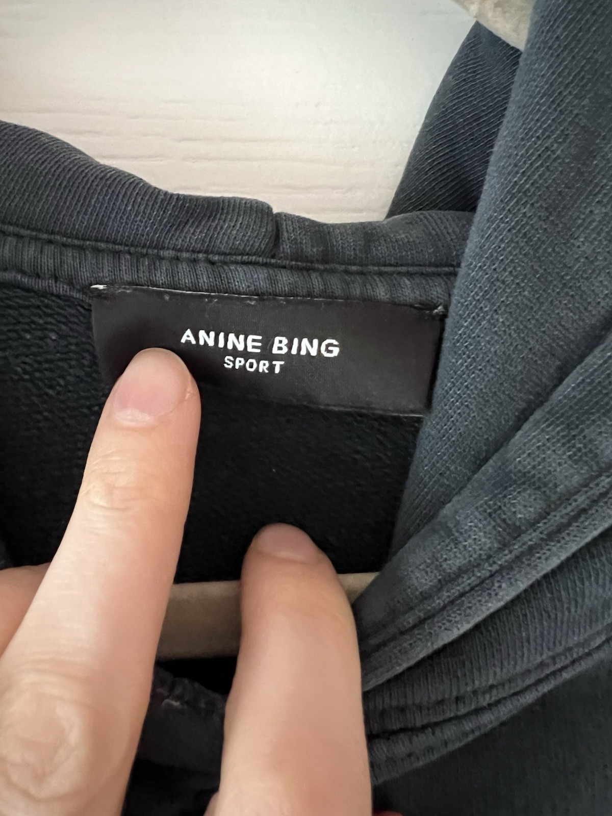 ANINE BING GREY COTTON HOODIE MEDIUM image 3