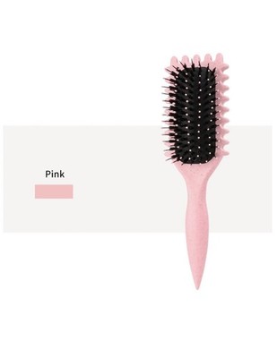 Pink Detangling Hair Brush - Wavy Scalloped Edge Paddle Brush with  Pink