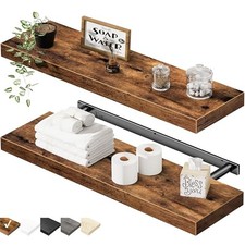 Floating Shelves for Wall Long - Wall Mounted Shelf Bathroom 23.6" A. Brown