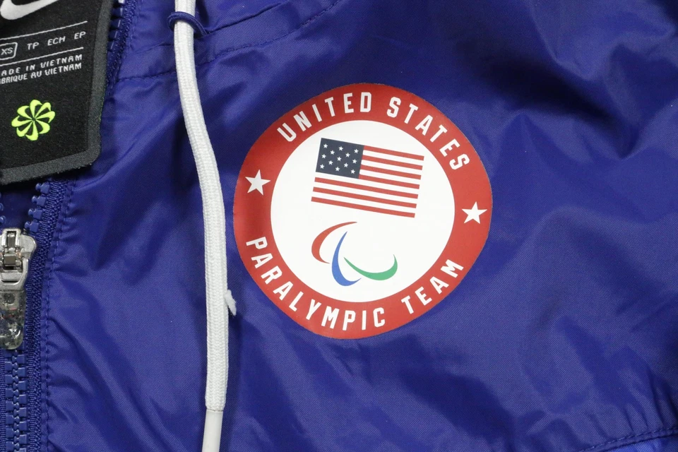 Chaqueta Equipo Paralímpico de Estados Unidos Juvenil XS Azul Olimpiadas EE. UU. Nike Con Capucha Foto 3 de 4
