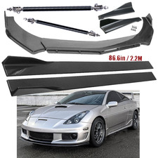 For Toyota Celica 00-05 Carbon Fiber Front Bumper Lip Splitters Side Skirt Strut