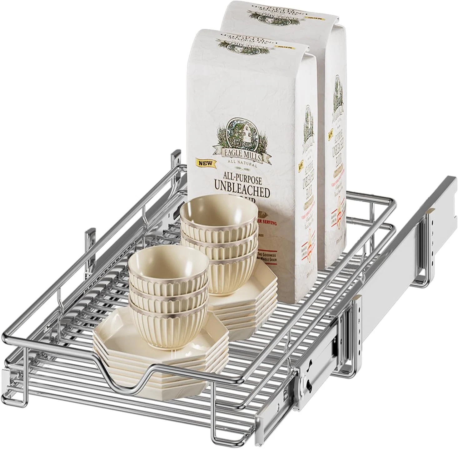 Pull Out Cabinet Organizer (11" W X 18" D), Pull Out Drawers for Kitchen Cabinet