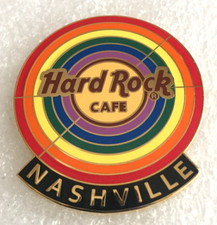 HARD ROCK CAFE NASHVILLE 2014 GAY PRIDE RAINBOW COLORED BULLS EYE PIN - LE 350