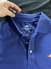 Tommy Bahama Men's Emfielder Polo Shirt Blue, Short Sleeve Medium…Charter