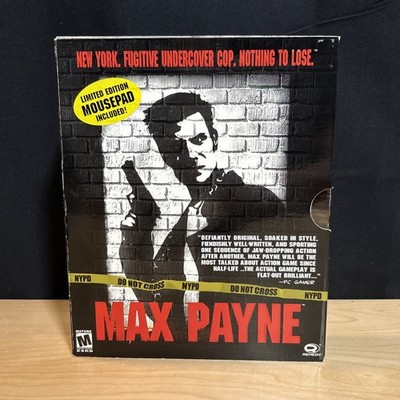 Max Payne Big Box PC w/ Limited Edition Mousepad 2001 Windows CIB
