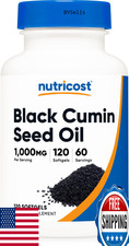 Nutricost Black Seed Oil Cumin - Cold Pressed Omega 3 6 9 - 120 Softgels