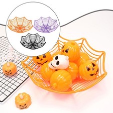 3 Pieces Halloween Spider Web Candy Bowls Set for Trick or Treating Sturdy