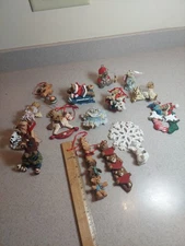 LOT 15 KURT S. ADLER TOTEM POLE, BOYDS BEARS, LENOX CHRISTMAS TREE ORNAMENTS, 