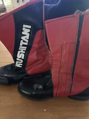 Kushitani Vintage Japanese Motorcycle Boots. Size 42 Made In Italy