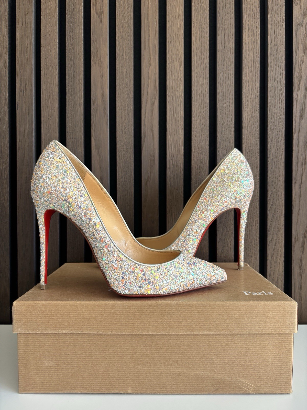Christian Louboutin Pigalle follies Heels 100 Glitter EU 39 UK 6