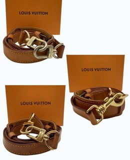 Auth Louis Vuitton Set of 3 Vachetta Leather Adjustable Straps W/Boxes NS051295