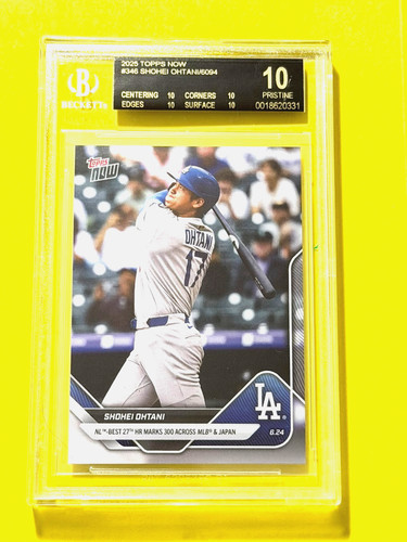 2025 TOPPS NOW #346 SHOHEI OHTANI SP/6094 BGS 10 BLACK LABEL 0331