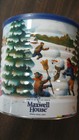 Vintage Maxwell House Winter Series 2005 Coffee Tin -  Snowman Sledding Skating — photo 1