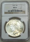 1923 Peace Silver Dollar NGC MS65 Frosty White PQ Beautiful coin#L331B