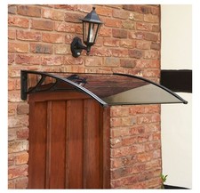 Greenhurst Tettoia per porta colorata da 1 m - Nero