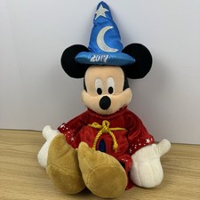 Disney Parks Sorcerer Mickey Mouse 24  Plush Stuffed Animal Fantasia Wizard Hat