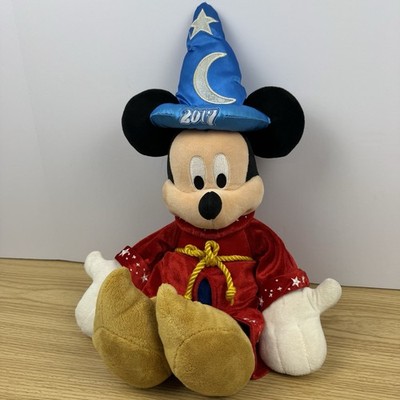 Disney Parks Sorcerer Mickey Mouse 24  Plush Stuffed Animal Fantasia Wizard Hat