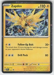 Zapdos 157 Scarlet & Violet Black Star Promo