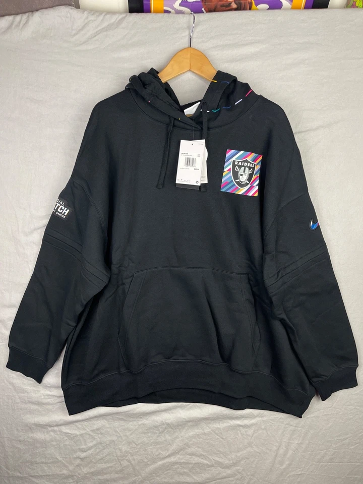 Suéter de Los Vegas Raiders para mujer 2XL XXL Nike Sudadera con capucha NFL Crucial Catch de gran tamaño Foto 2 de 4