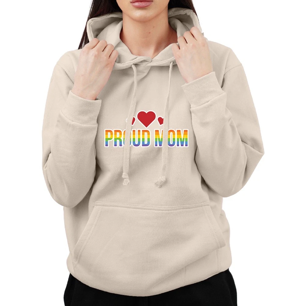Proud Mama Hoodie Pride LGBTQ Mum Pride Novelty Mother Hoodie