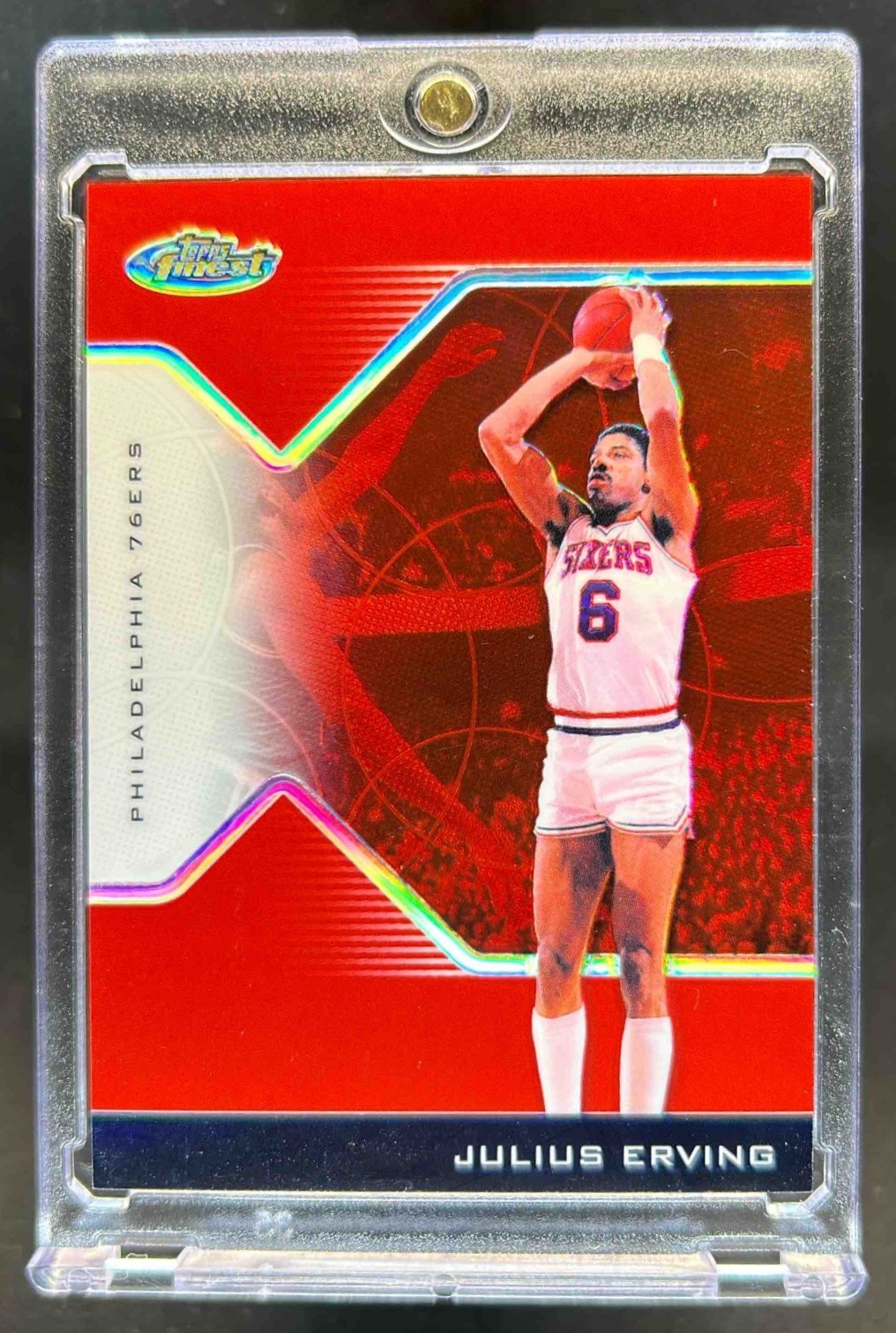 2004-05 Finest Julius Erving Refractor Red #63/149 76ers