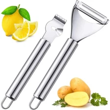 Stainless Steel Citrus Zester Channel Knife for Lemon Orange Peeler Cocktail Bar