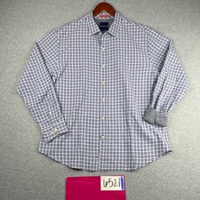 Tommy Bahama Silk Colorful Plaid Flip Cuff Shirt XL Button Up Long Sleeve Mens