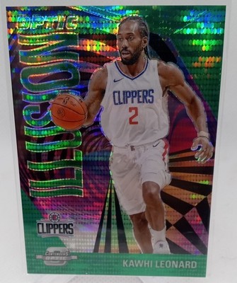 2023-24 Contenders Optic - Optic Illusion Kawhi Leonard Green Pulsar Prizm /25