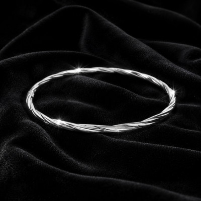 Sterling Silber gedrehter Armreif British Made 925 gepunzt nagelneu verpackt