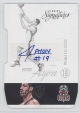2012-13 Panini Signatures Die-Cut Gustavo Ayon #43 Auto 0s3