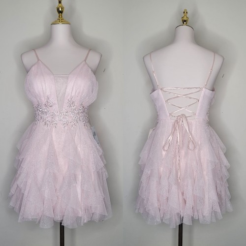 Pear Culture Sz 4 Pink Ballerina Pixie Fairy Princess Ruffled Skater Dress NWT