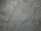 1.28g Vintage Sterling Silver Cable Chain Necklace 925 Spring Ring Clasp 14.5 in